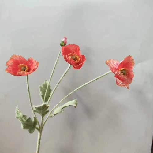 bouquet de fleurs artificielles pavot pour décoration maison jardin fête - vue 12 sur 26
