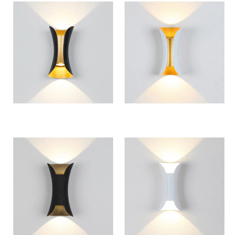 10W 20W 30W up down led wall lamp warm white or white 6000k wall light with black or white wall sconce housing AC85-265V - vue 4 sur 8