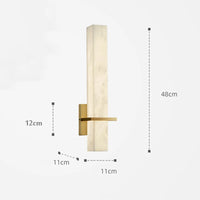 applique murale led en marbre et cuivre doré luxueuse