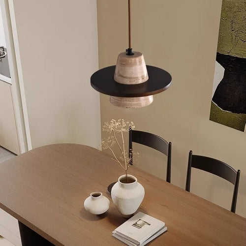lustre petit en pierre led style rétro médiéval - vue 3 sur 8