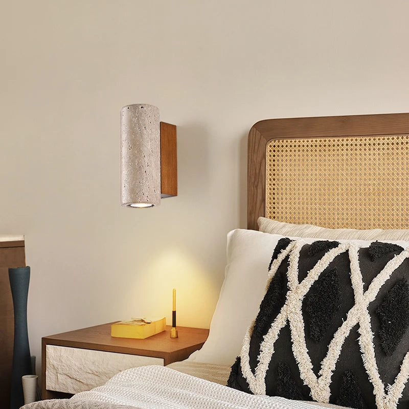 applique murale led wabi-sabi en pierre naturelle - vue 3 sur 14