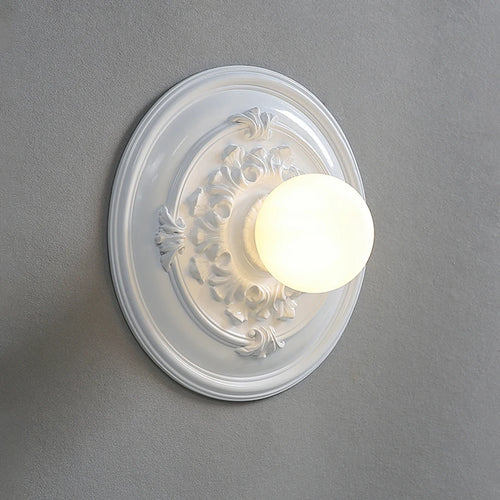 applique murale ronde vintage sculptée design française - vue 9 sur 8