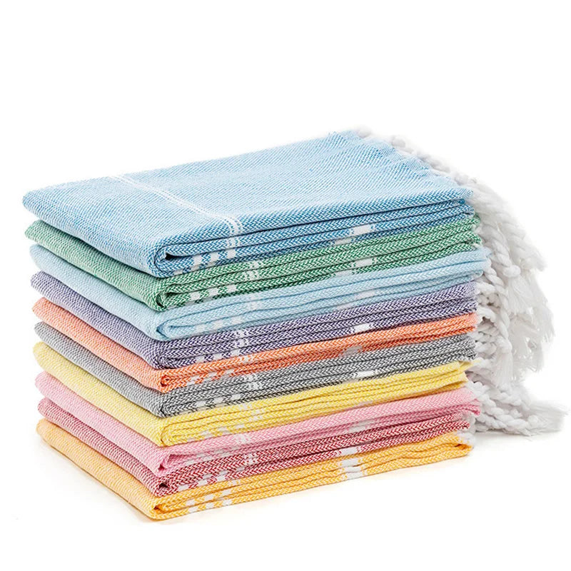 serviette de plage extra large coton sechage rapide - vue 5 sur 7