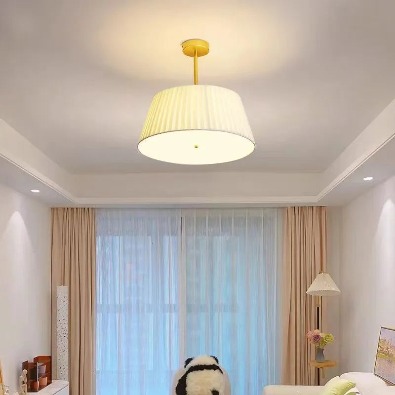plafonnier en tissu style japonais pour un éclairage élégant - vue 5 sur 11