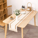 Chemin de table coton lin brodé style champêtre