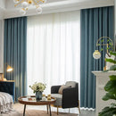 Rideau velours chenille occultant épais style moderne