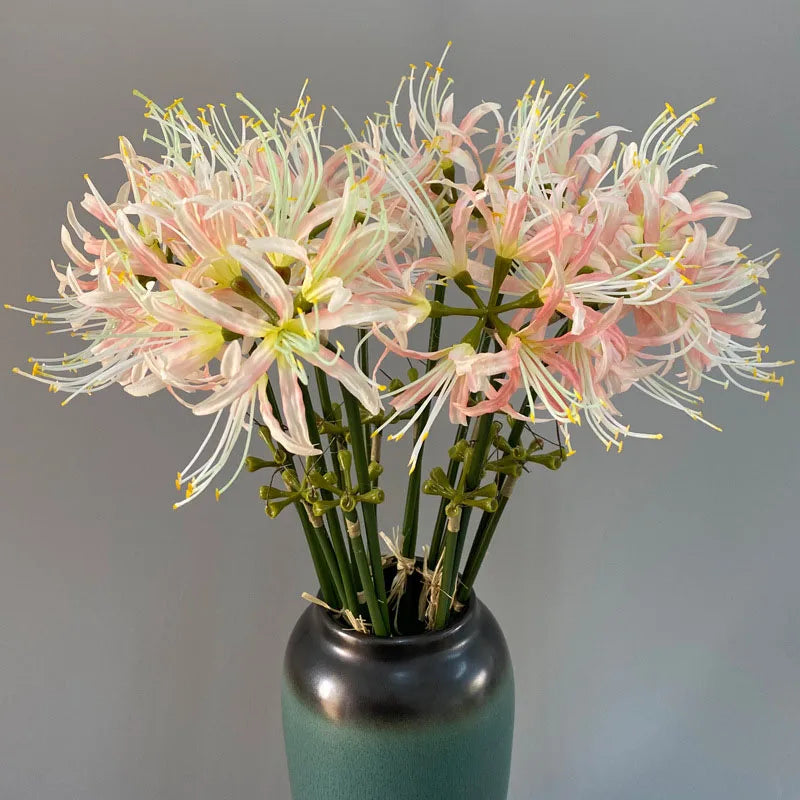 belle branche de fleurs higan en soie pour déco mariage et photographie - vue 3 sur 11