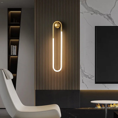 applique murale led moderne forme ellipse pour décoration intérieure - vue 3 sur 11