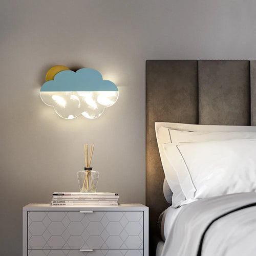 appliques murales nuages en plumes pour décoration enfant - vue 3 sur 12
