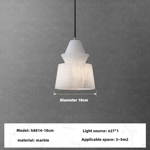 suspension moderne en marbre naturel et cuivre design élégant - vue 9 sur 8