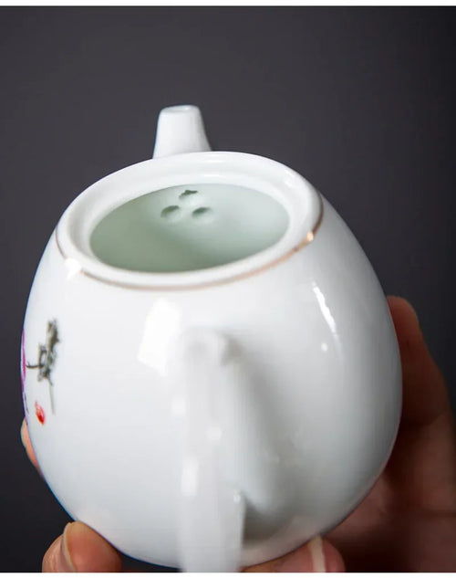 Theiere porcelaine style chinois service the puer 250ml - vue 7 sur 7