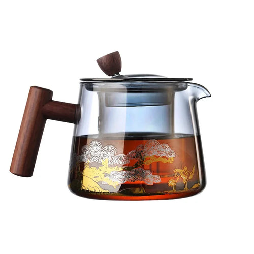 Théière japonaise en verre résistant chaleur style gaiwan - vue 7 sur 6
