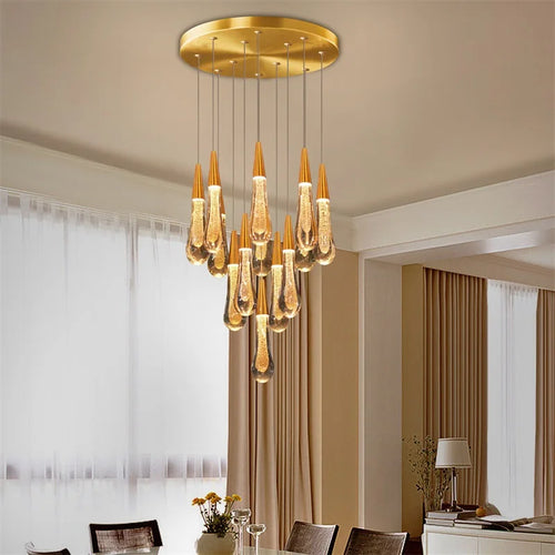 lustre led moderne design pour un éclairage élégant - vue 5 sur 17