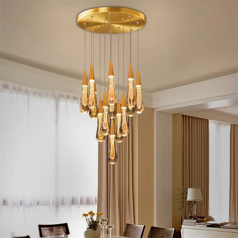 lustre led moderne design pour un éclairage élégant - vue 4 sur 17