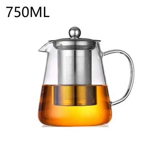 Théière verre borosilicate infuseur amovible acier kungfu - vue 10 sur 11