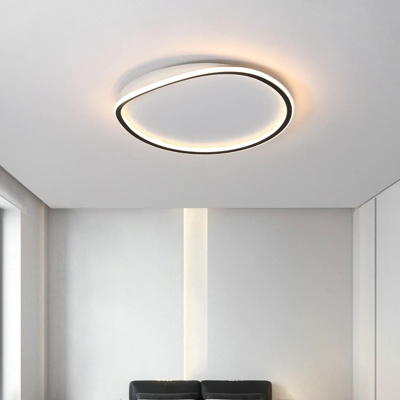plafonnier minimaliste rond lumineux design créatif moderne - vue 5 sur 10
