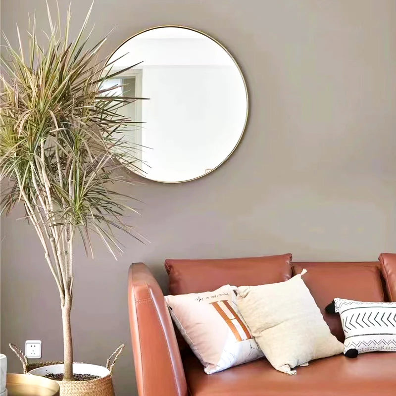 miroirs décoratifs ronds adhésifs pour salle de bain et décoration murale - vue 4 sur 11