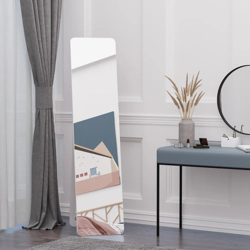 miroir sur pied avec cadre en bois élégant et pratique - vue 7 sur 7