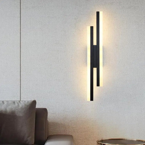 applique murale led verticale de luxe à deux têtes moderne - vue 2 sur 8