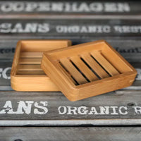 porte-savon en bois de bambou naturel pour rangement et organisation