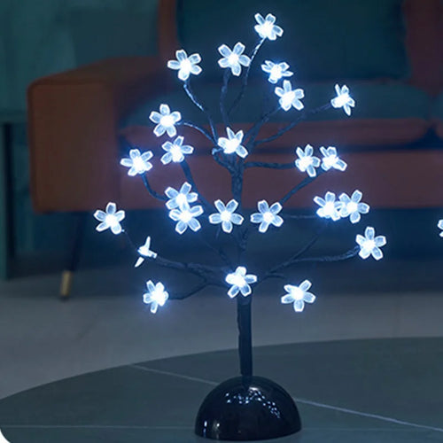 Veilleuses LED Cerisier Fleur Arbre Lampe Bureau Maison Chambre Décor - vue 3 sur 7