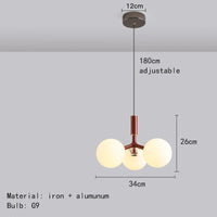 suspension en verre pour éclairage de cuisine restaurant moderne