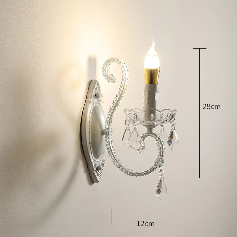 applique murale en cristal moderne avec éclairage led élégant - vue 9 sur 10