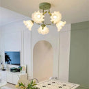 lustre nordique créatif à fleurs pour décoration intérieure