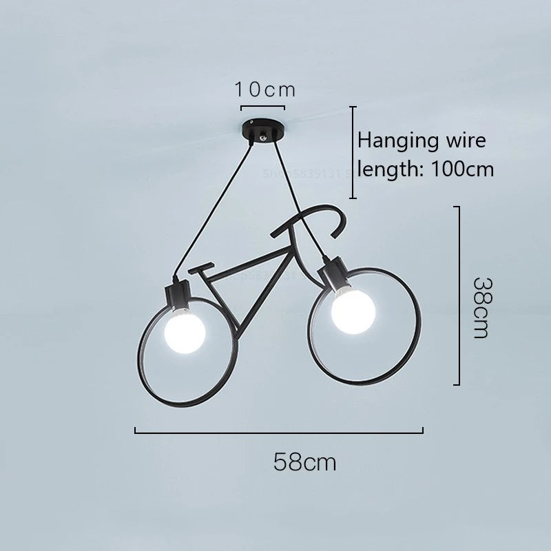 suspension modernes led en fer pour vélo créatives - vue 10 sur 11
