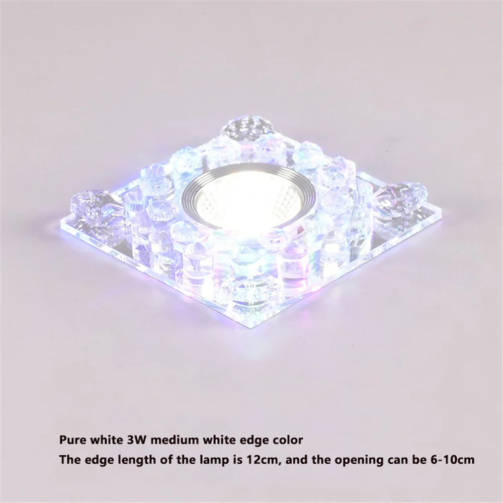 plafonnier led rgb carré en cristal pour décoration intérieure variée - vue 17 sur 24
