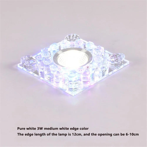 plafonnier led rgb carré en cristal pour décoration intérieure variée - vue 18 sur 24