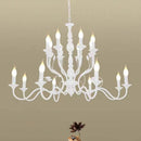 lustre rétro en fer noir style vintage industriel pour éclairage intérieur