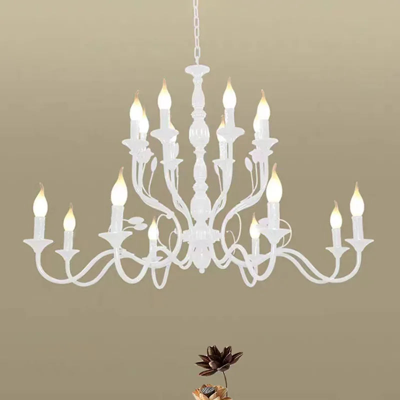 lustre rétro en fer noir style vintage industriel pour éclairage intérieur - vue 5 sur 24