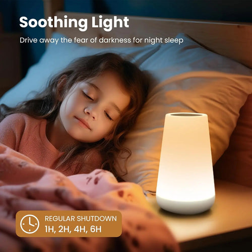veilleuse rgb 13 couleurs tactile avec télécommande portable rechargeable usb - vue 6 sur 7