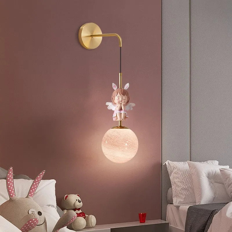 applique murale led design lune et planète pour décoration intérieure - vue 3 sur 18