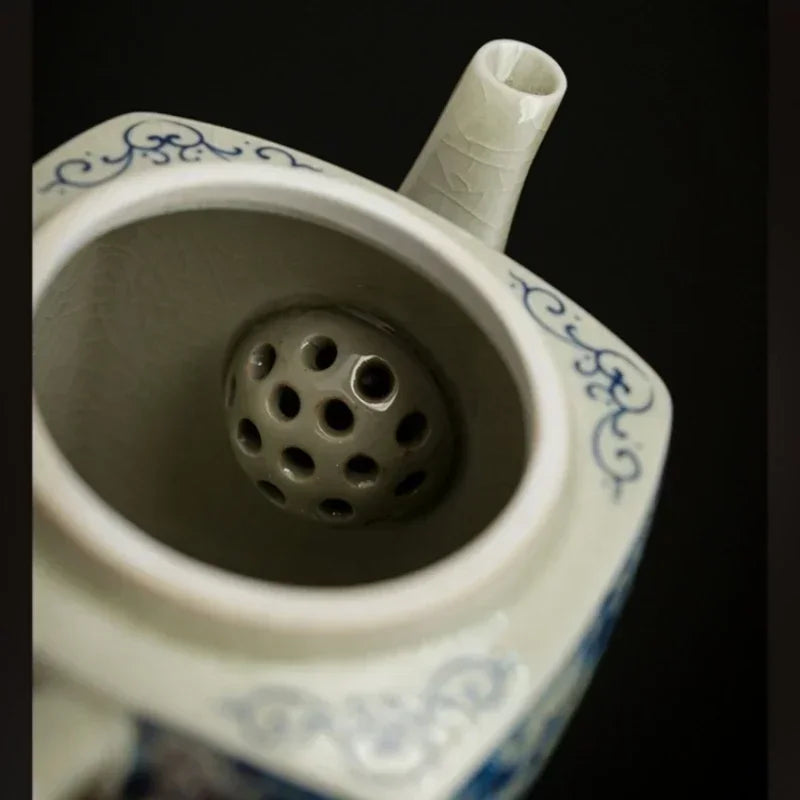 Bouilloire ceramique chinoise motifs traditionnels service the - vue 5 sur 7