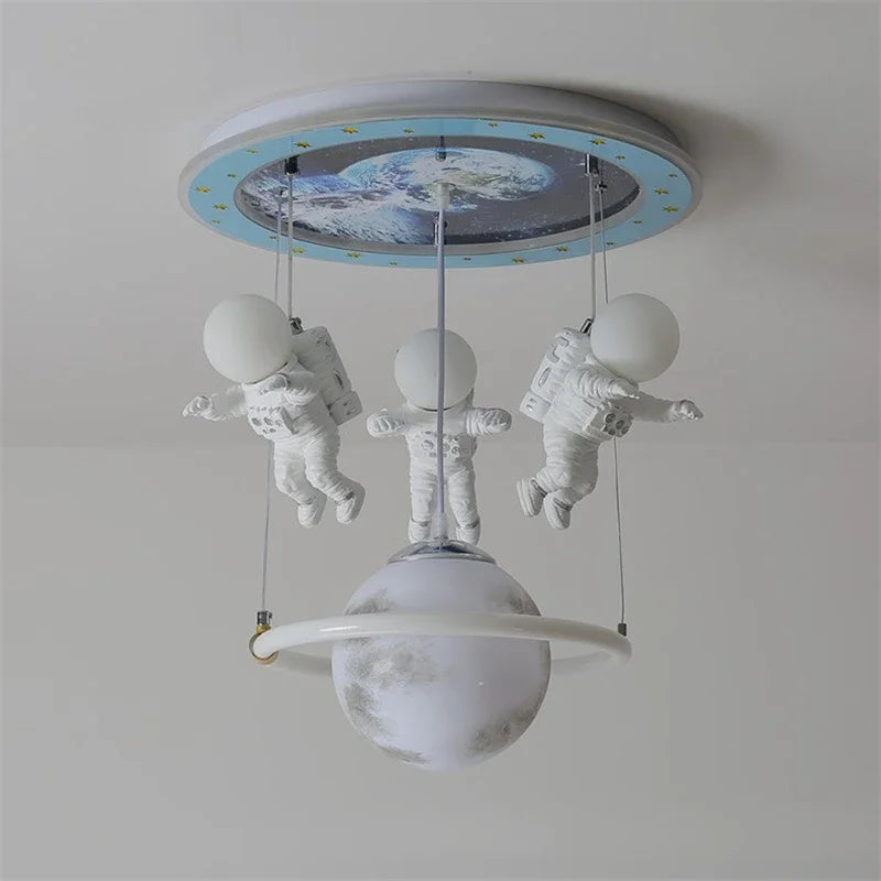 plafonnier led nordique astronaute idéal pour décoration intérieure - vue 5 sur 7
