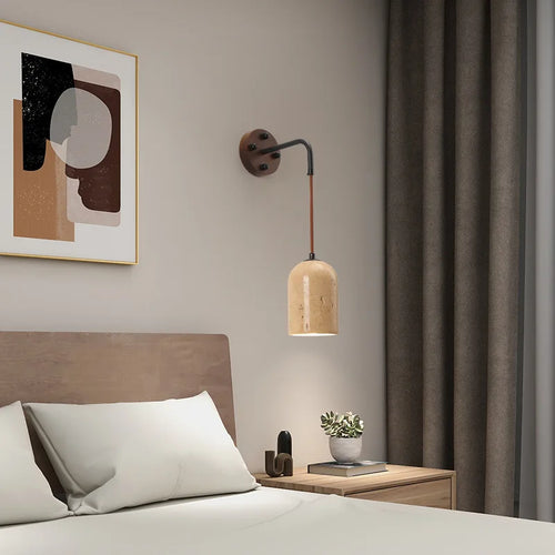 applique murale led en pierre naturelle pour hôtel avec interrupteur - vue 5 sur 10