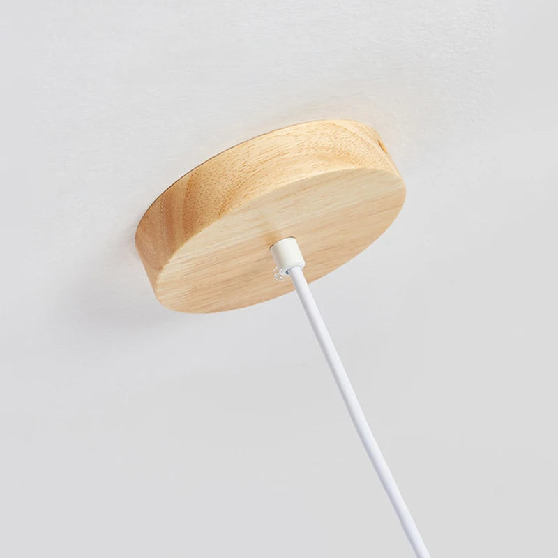 lampes suspendues modernes en bois éclairage intérieur led - vue 4 sur 8
