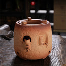 Théière céramique artisanale style kung fu 1l