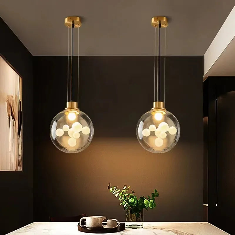 Sopa Globe Pendant Lamp Italy Bubble Glass Chandelier Suspension Hanging Light for Dining Living Room Kitchen - vue 1 sur 7