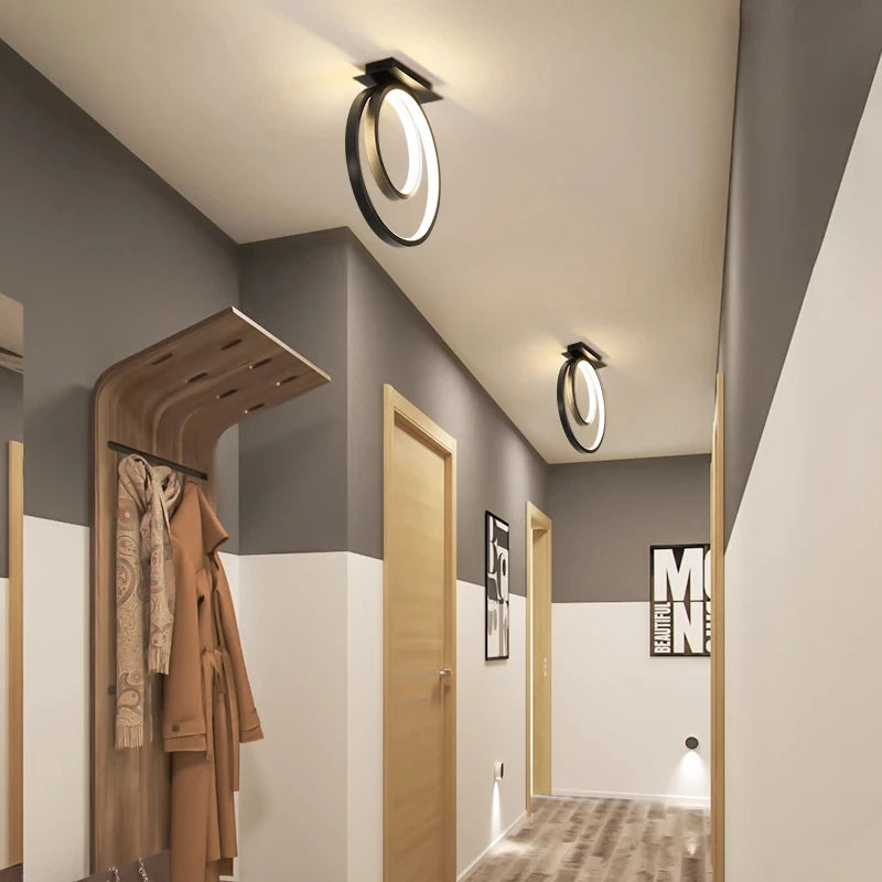 lustre led simple en forme d'anneau pour maison - vue 6 sur 17