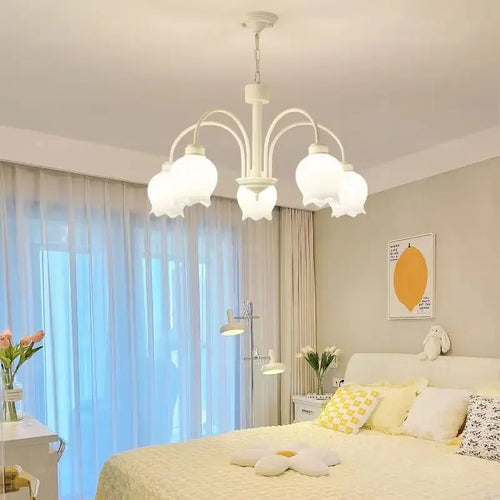 lustre design luxe à led avec orchidées persistantes modernes - vue 4 sur 11
