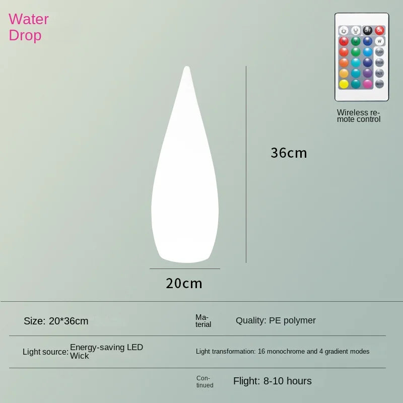 lampadaire de jardin solaire étanche en forme de goutte d'eau - vue 11 sur 14