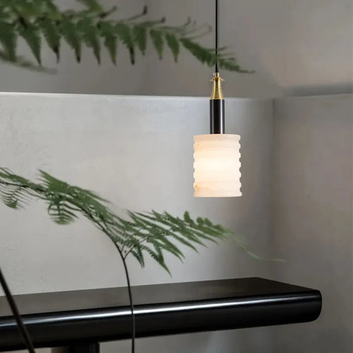 lustre en marbre chinois style moderne minimaliste pour restaurant et bar - vue 6 sur 7
