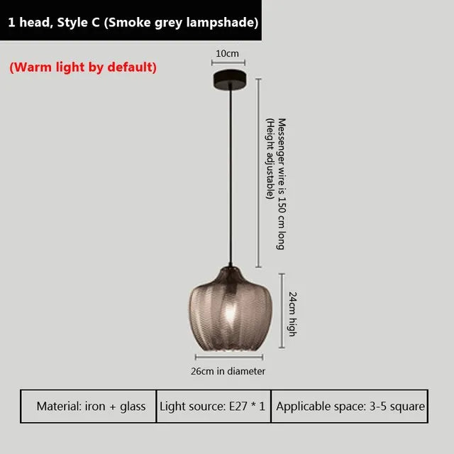 lampe led suspendue en verre design moderne pour intérieur - vue 9 sur 14