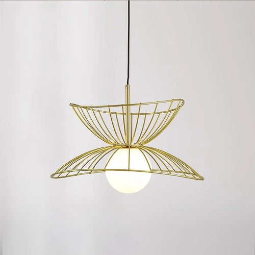 suspension plafonnier design en métal avec fil réglable led - vue 2 sur 8
