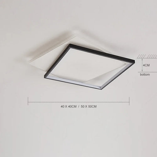 plafonnier led nordique à intensité réglable design simple - vue 4 sur 9