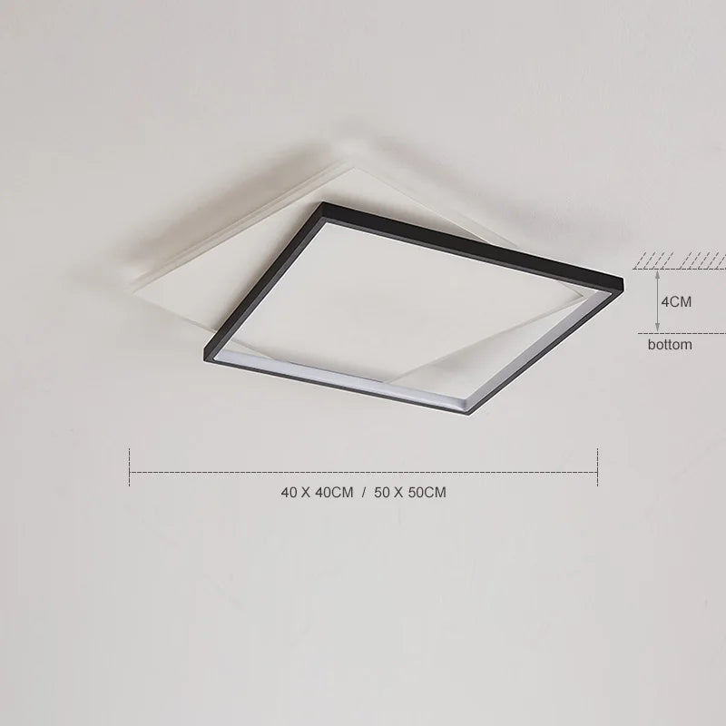plafonnier led nordique à intensité réglable design simple - vue 4 sur 9