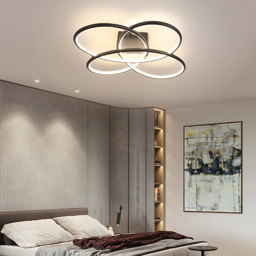 plafonnier led intelligent design moderne en forme de fleur - vue 5 sur 8